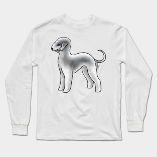 Dog - Bedlington Terrier - Clipped Blue and White Long Sleeve T-Shirt